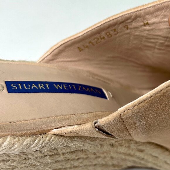 Stuart Weitzman Marabella Platform Espadrille Wedges Tan Size 9 - Picture 11 of 15